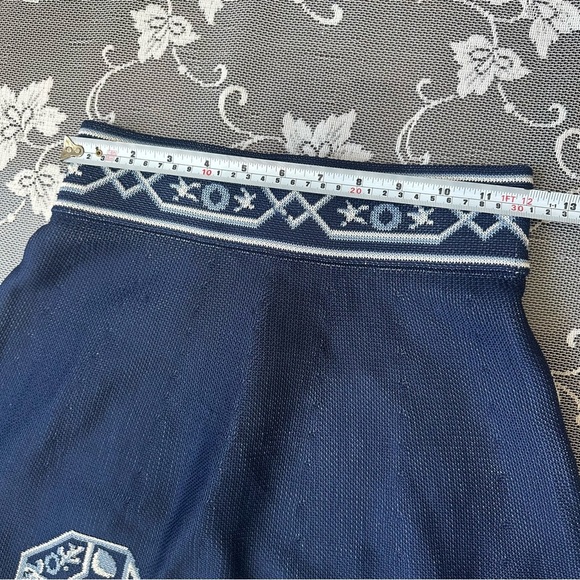 Maje Jules Aztec-jacquard Skirt In Blue Sz 1 ( small) - Picture 10 of 11